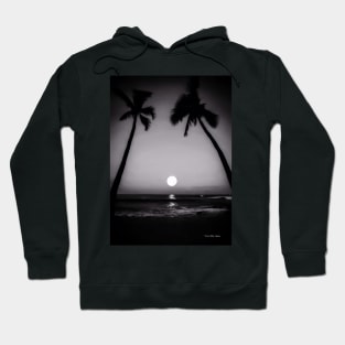 Blue Hawaii - Black And White Hoodie